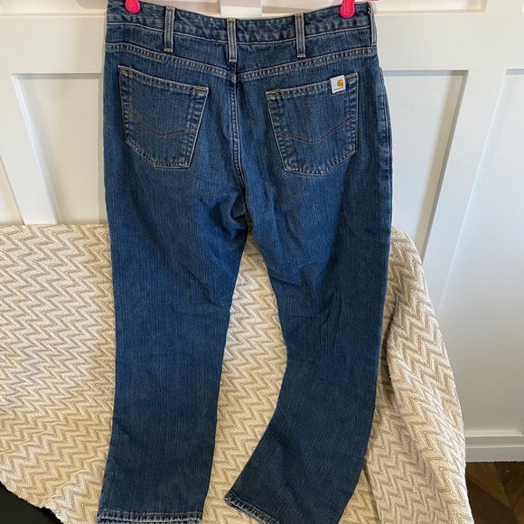 Carhartt Women’s Flannel Lined Straight Leg Relaxed Fit Jeans - Picture 4 of 8